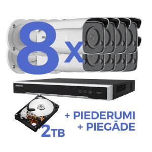8 IP kameru novērošanas sistēma