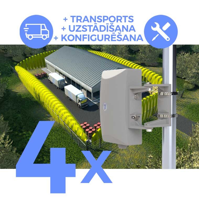 Forteza mikroviļņu barjeru komplekts ar uzstādīšanu